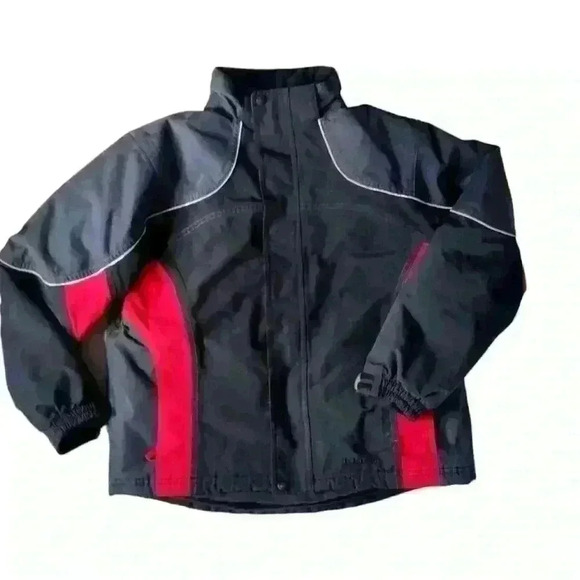 L.L. Bean red and black thinsulated heavy jacket - Picture 1 of 12